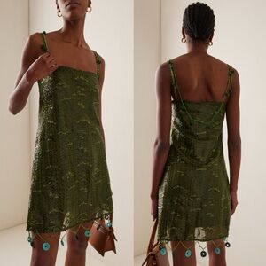 SIEDRES Olive Sequin Mini Dress